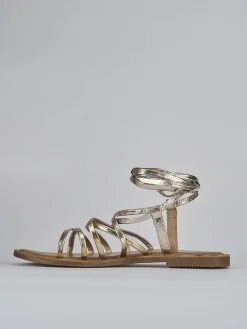 Clearance Sandali tacco 1cm pelle Donna Sandali Tacco Basso