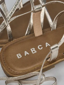 Clearance Sandali tacco 1cm pelle Donna Sandali Tacco Basso