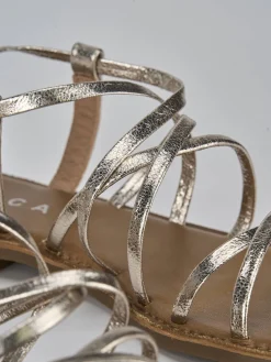 Clearance Sandali tacco 1cm pelle Donna Sandali Tacco Basso