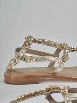 Sale Sandali tacco 1cm pelle Donna Sandali Tacco Basso