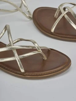 Online Sandali tacco 1cm pelle Donna Sandali Tacco Basso