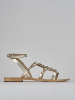 Discount Sandali tacco 1cm pelle Donna Sandali Tacco Basso