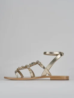 Discount Sandali tacco 1cm pelle Donna Sandali Tacco Basso