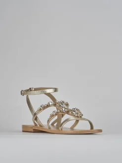 Discount Sandali tacco 1cm pelle Donna Sandali Tacco Basso