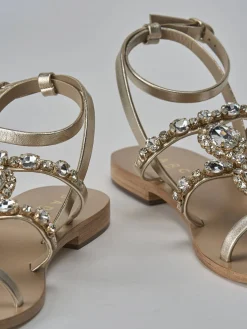 Discount Sandali tacco 1cm pelle Donna Sandali Tacco Basso