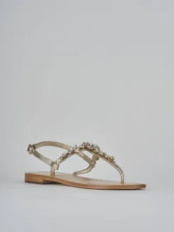 Discount Sandali tacco 1cm pelle Donna Sandali Tacco Basso