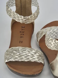 Clearance Sandali tacco 2cm pelle Donna Sandali Tacco Basso