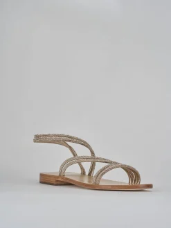 Hot Sandali tacco 1cm pelle Donna Sandali Tacco Basso