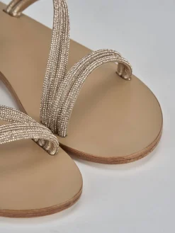 Hot Sandali tacco 1cm pelle Donna Sandali Tacco Basso