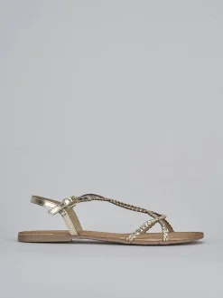 Outlet Sandali tacco 1cm pelle Donna Sandali Tacco Basso