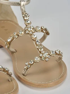 Sale Sandali tacco 1cm pelle Donna Sandali Tacco Basso