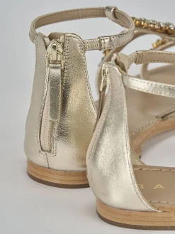 Sale Sandali tacco 1cm pelle Donna Sandali Tacco Basso