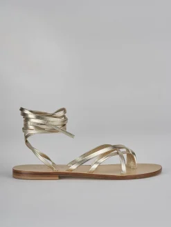 Online Sandali tacco 1cm pelle Donna Sandali Tacco Basso