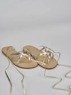 Online Sandali tacco 1cm pelle Donna Sandali Tacco Basso