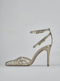 Outlet Sandali tacco 8cm pelle Donna Sandali Tacco Alto