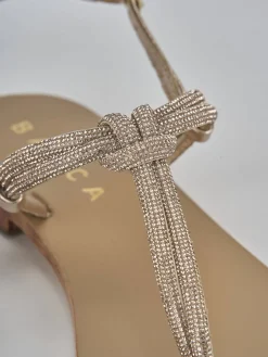 Outlet Sandali tacco 1cm pelle Donna Sandali Tacco Basso