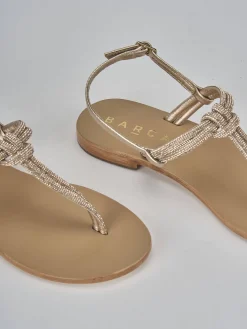 Outlet Sandali tacco 1cm pelle Donna Sandali Tacco Basso