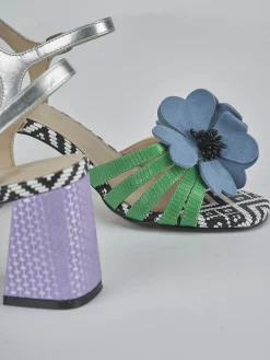 Sandali tacco 7cm pelle Donna Sandali Tacco Alto