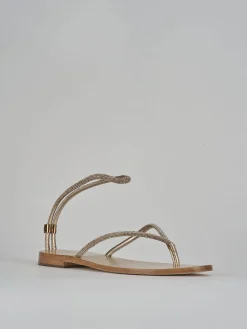 Discount Sandali tacco 1cm pelle Donna Sandali Tacco Basso