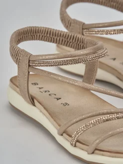 Outlet Sandali tacco 2cm pelle Donna Sandali Tacco Basso