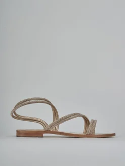 Discount Sandali tacco 1cm pelle Donna Sandali Tacco Basso