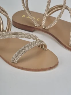 Discount Sandali tacco 1cm pelle Donna Sandali Tacco Basso