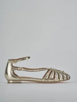 Clearance Sandali tacco 2cm pelle sostenibile Donna Sandali Tacco Basso