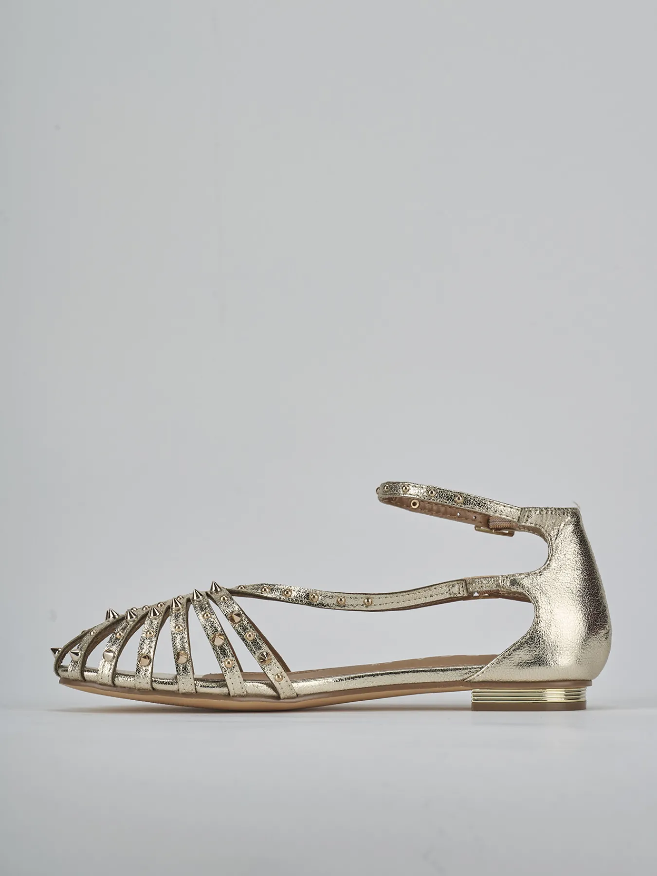 Clearance Sandali tacco 2cm pelle sostenibile Donna Sandali Tacco Basso