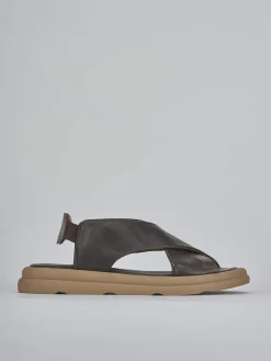 Discount Sandali tacco 3cm pelle testa Donna Sandali Tacco Basso