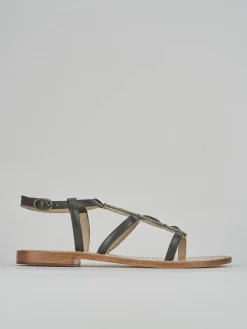 Online Sandali tacco 1cm pelle testa Donna Sandali Tacco Basso