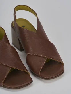 Clearance Sandali tacco 5cm pelle testa Donna Sandali Tacco Alto