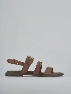 Outlet Sandali tacco 1cm pelle testa Donna Sandali Tacco Basso