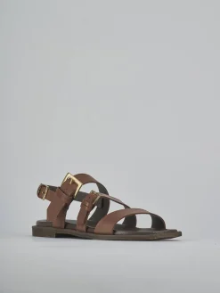 Outlet Sandali tacco 1cm pelle testa Donna Sandali Tacco Basso
