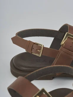 Outlet Sandali tacco 1cm pelle testa Donna Sandali Tacco Basso