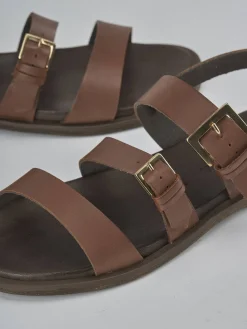 Outlet Sandali tacco 1cm pelle testa Donna Sandali Tacco Basso