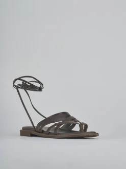 Hot Sandali tacco 1cm pelle testa Donna Sandali Tacco Basso