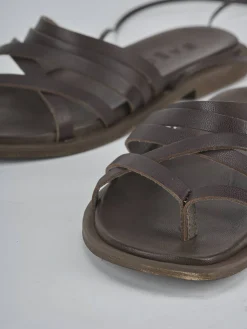 Hot Sandali tacco 1cm pelle testa Donna Sandali Tacco Basso