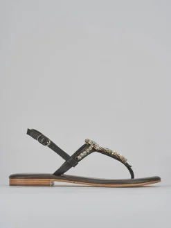 Outlet Sandali tacco 1cm pelle testa Donna Sandali Tacco Basso