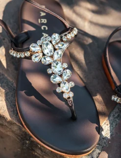 Outlet Sandali tacco 1cm pelle testa Donna Sandali Tacco Basso