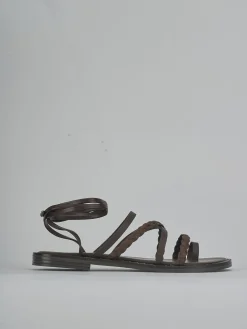 Discount Sandali tacco 1cm pelle testa Donna Sandali Tacco Basso