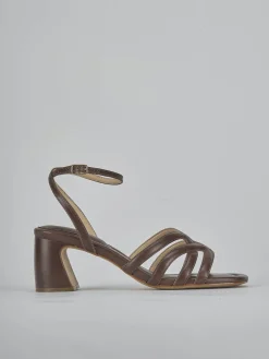 Discount Sandali tacco 6cm pelle testa Donna Sandali Tacco Alto