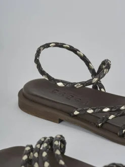 Sandali tacco 1cm pelle testa Donna Sandali Tacco Basso