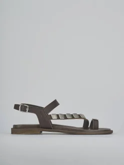 Outlet Sandali tacco 1cm pelle testa Donna Sandali Tacco Basso