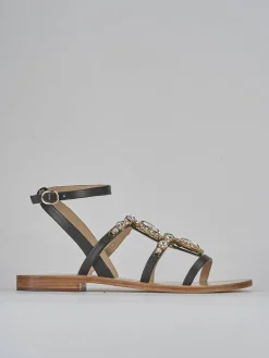 Sandali tacco 1cm pelle testa Donna Sandali Tacco Basso