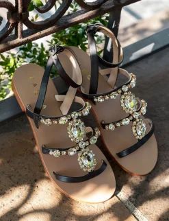 Sandali tacco 1cm pelle testa Donna Sandali Tacco Basso