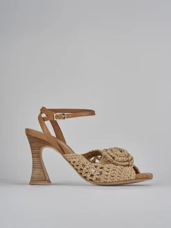 Sale Sandali tacco 8cm tessuto Donna Sandali Tacco Alto