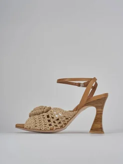 Sale Sandali tacco 8cm tessuto Donna Sandali Tacco Alto