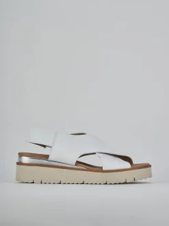 Hot Sandali zeppa 4 cm pelle Donna Sandali Zeppa