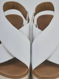 Hot Sandali zeppa 4 cm pelle Donna Sandali Zeppa