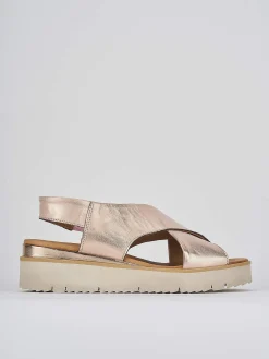 Sale Sandali zeppa 4 cm pelle Donna Sandali Zeppa